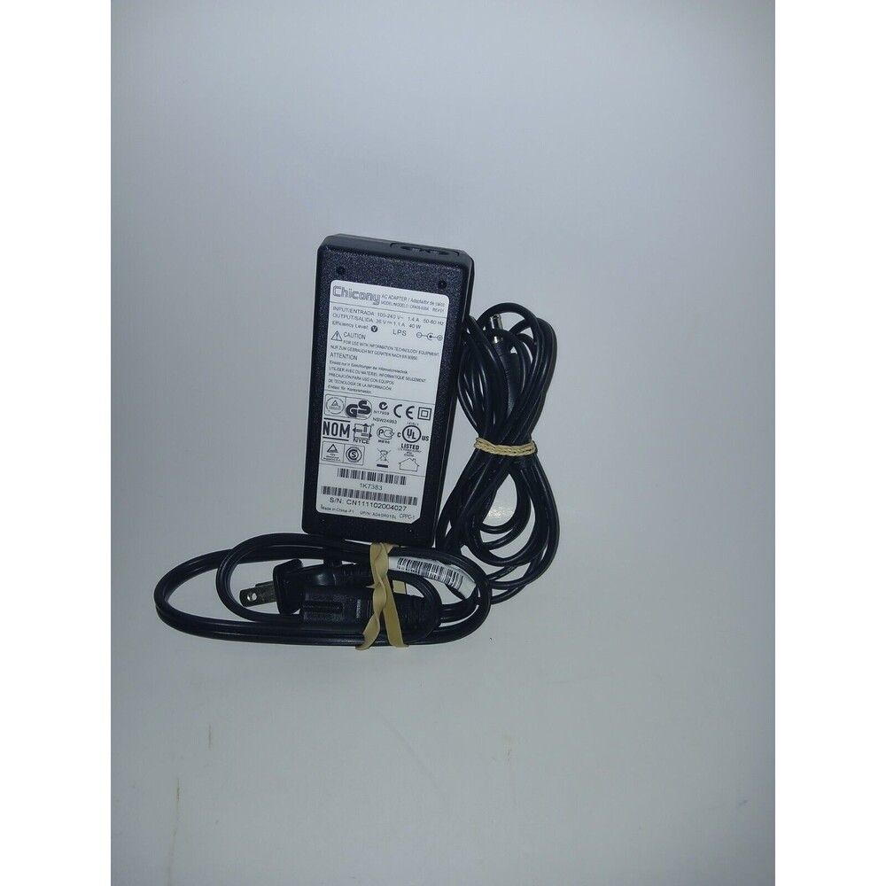 Chicony Power Supply Adapter Model CPA09-020A  Output 36V 1.1A Black Tested